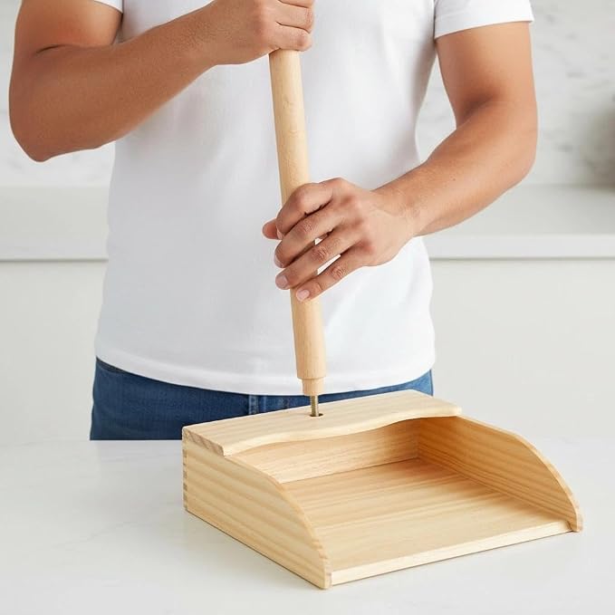 Wooden Dustpan – Long Handle Standing Dust Pan - Image 6