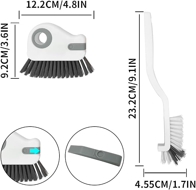 2pcs 2 in 1 Groove Crevice Cleaning Brush Window Track Cleaning Tools, Window - Image 4