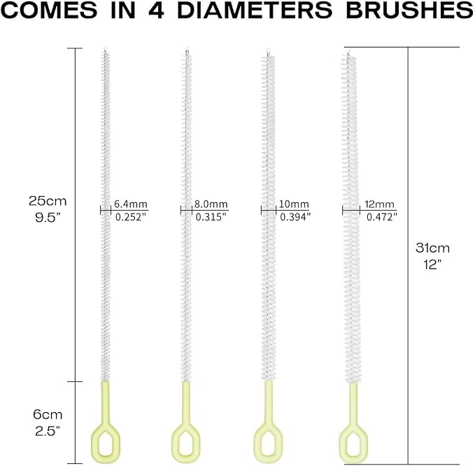 Straw Clean Brush Extra Long 12 Inch Straw Tube Brushes - Image 2