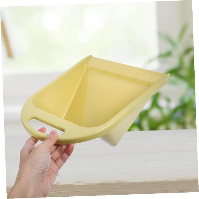 Handheld Dustpan Small Portable Dust Pan 2pcs Lime Yellow - Image 9