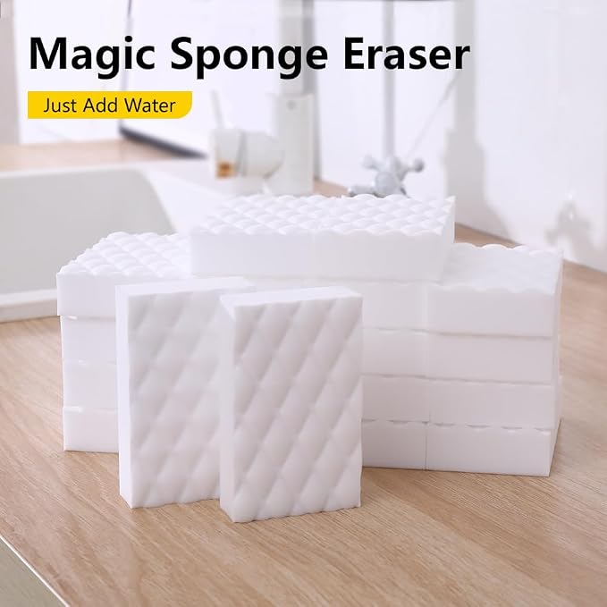 Magic Sponge Erasers, 100 Pack 2X Density Melamine Sponge Foam Pads, Household - Image 3