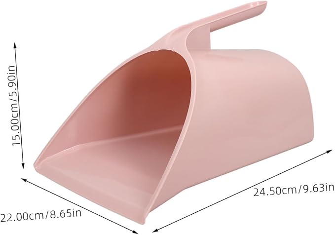 PRETYZOOM Ergonomic Handheld Dustpan Pink Long Handle Dust Pan Only - Image 2