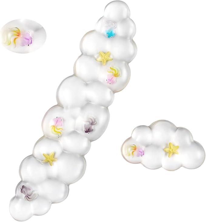 Gel Keyboard and Mouse Wrist Rest Set – Cute Clear Cloud Wrist Rest by Sumgsn