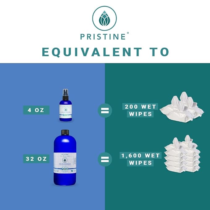 PRISTINE Sprays Toilet Paper Spray, Flushable Wet Wipe Alternative, Cooling - Image 3