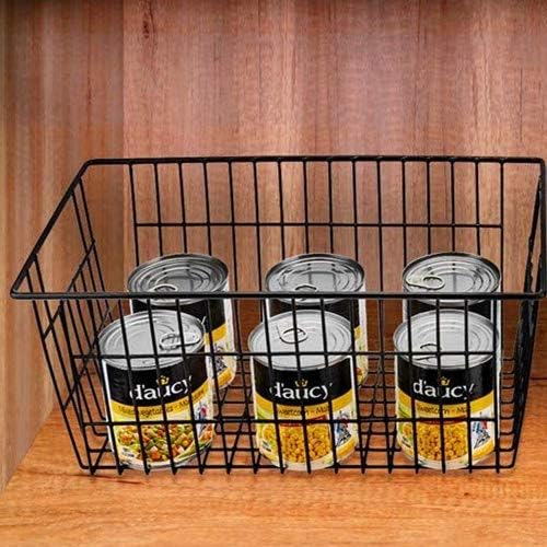 Slideep Farmhouse Metal Wire Basket, Fridge Freezer Storage Organizer Bins - Image 4