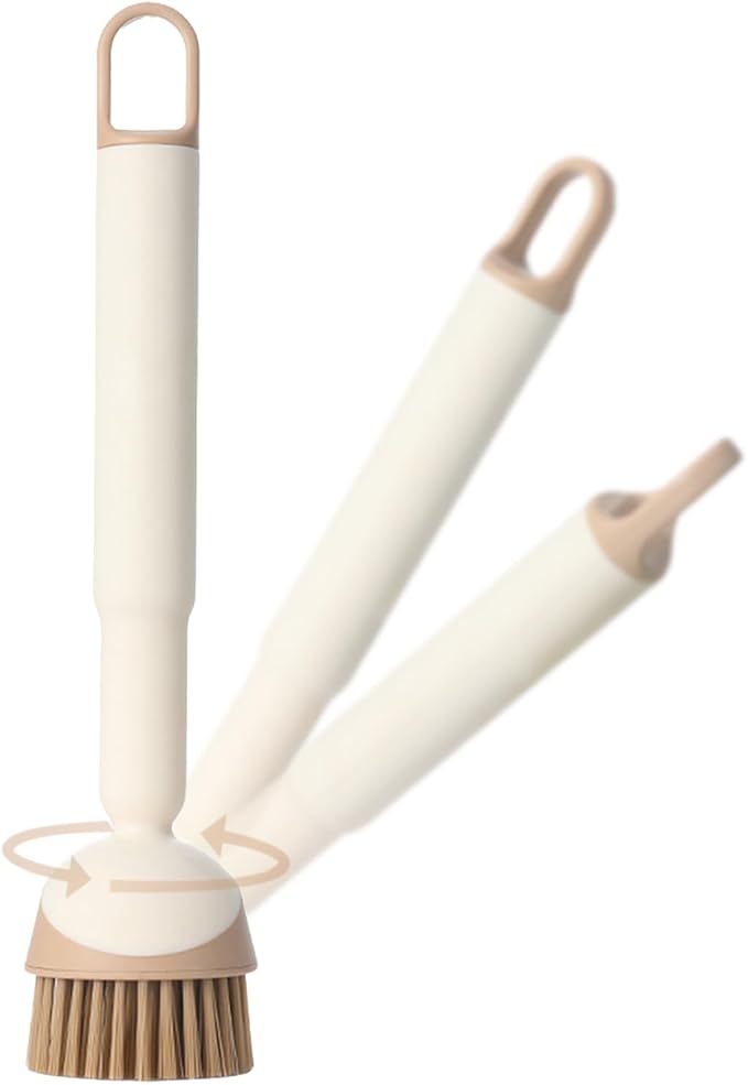 Twist-Handle Dish Brush, 30/60/90° Adjust Angle Instantly Long Handle Bottle by BringingYouaPleasantPurchaseExperience