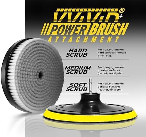 VViViD Drill Backing Plate + Power Scrub Brush Attachment, 150mm Diameter Large - Image 3