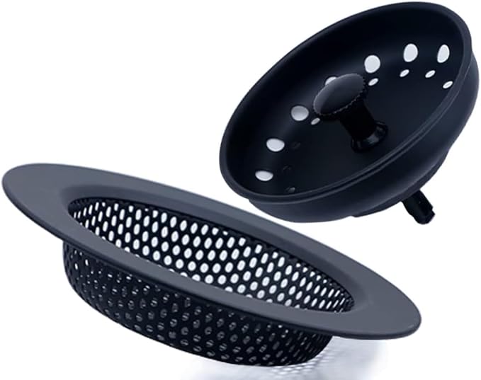 AJOMAN Kitchen Sink Drain Strainer Basket and Sink Drain Stopper, Sink Strainers - Image 4