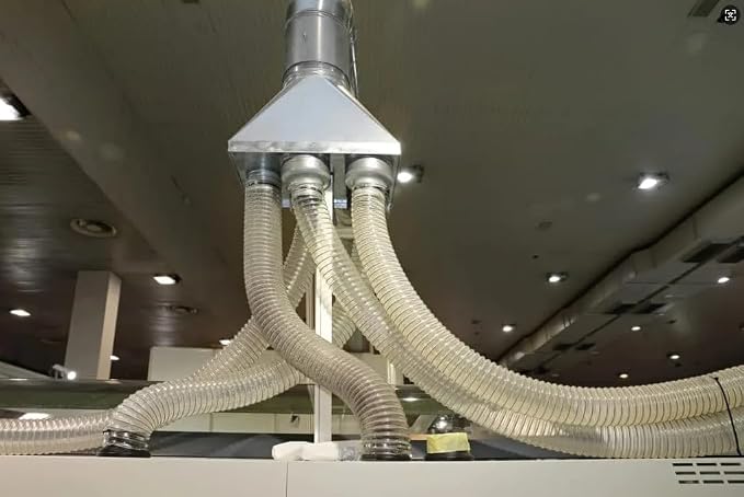 Dust Collection Hose 1-1/2 in × 5 ft Heavy Duty Clear Flexible PVC Reinforced - Image 5