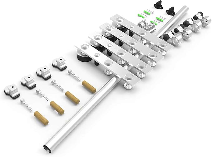 TSMST 4FT Sliding Barn Door Hardware Kit, Top Mount Stainless Steel Heavy Duty - Image 5
