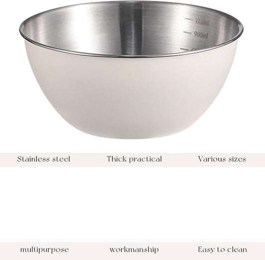 Stainless Steel Salad Bowls Set of 2 Mixing Bowl - Image 2