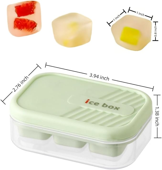 3-pack mini ice cube tray with lid and bin - Image 2