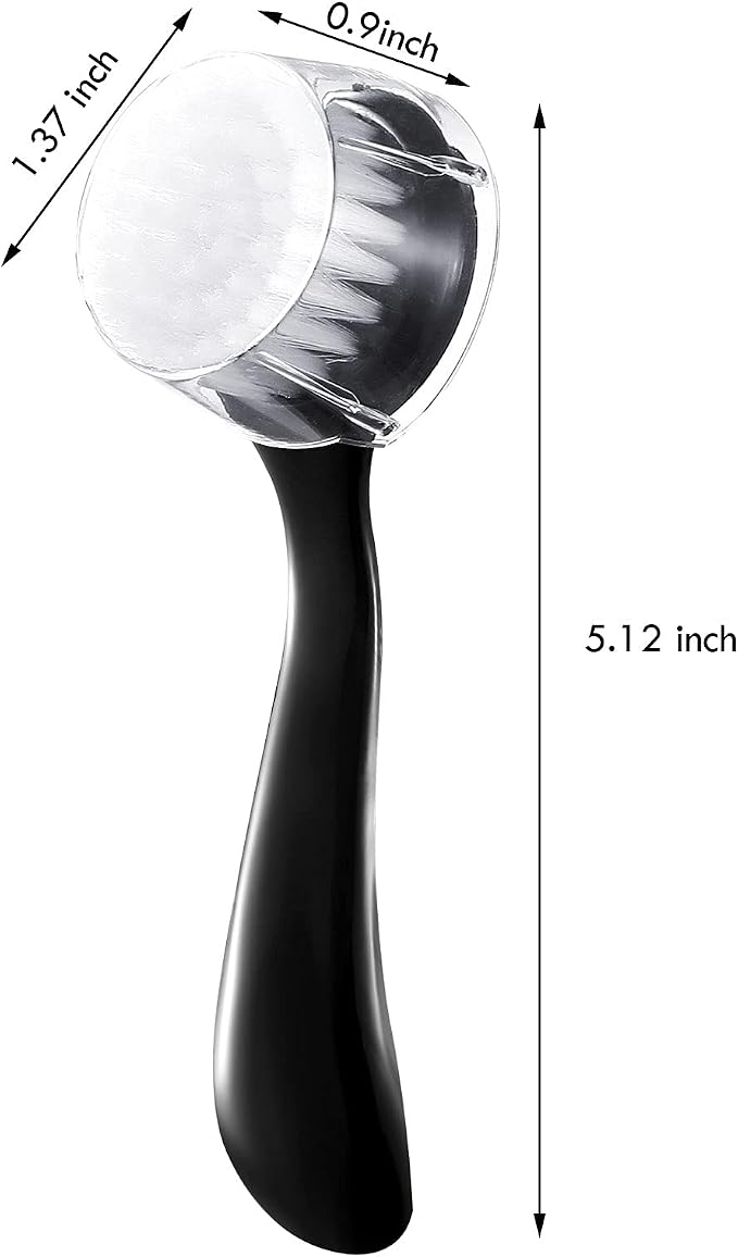 3 Pieces Facial Cleansing Brush Acrylic Handle Face Scrubbers Soft Bristle - Image 6
