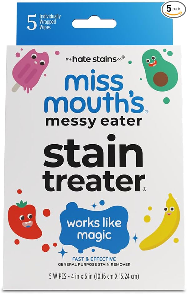 Miss Mouth's Messy Eater Stain Treater Wipes by TheHateStainsCo