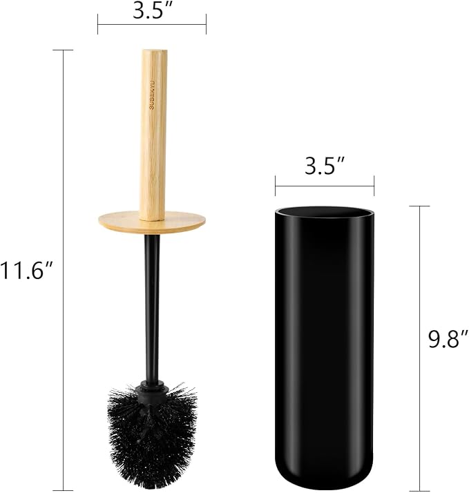 SUBEKYU Toilet Brush, Toilet Bowl Brush and Holder Set, Bathroom Toilet Bowl - Image 6