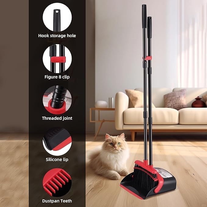 Broom and Dustpan Set – Upright Standing Broom - Image 3