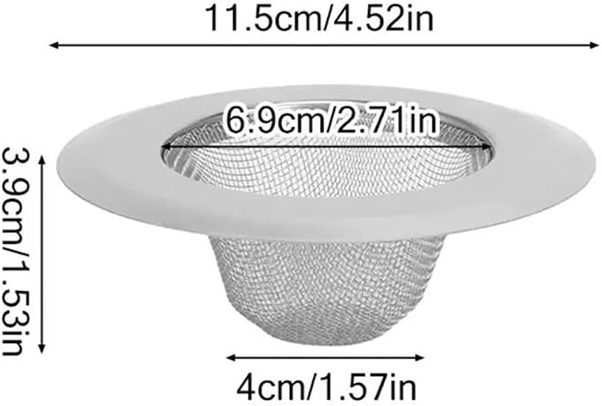 4Pcs Kitchen Sink Strainer, Stainless Steel Mesh Drain Filter, 4.52 Inch Wide - Image 6