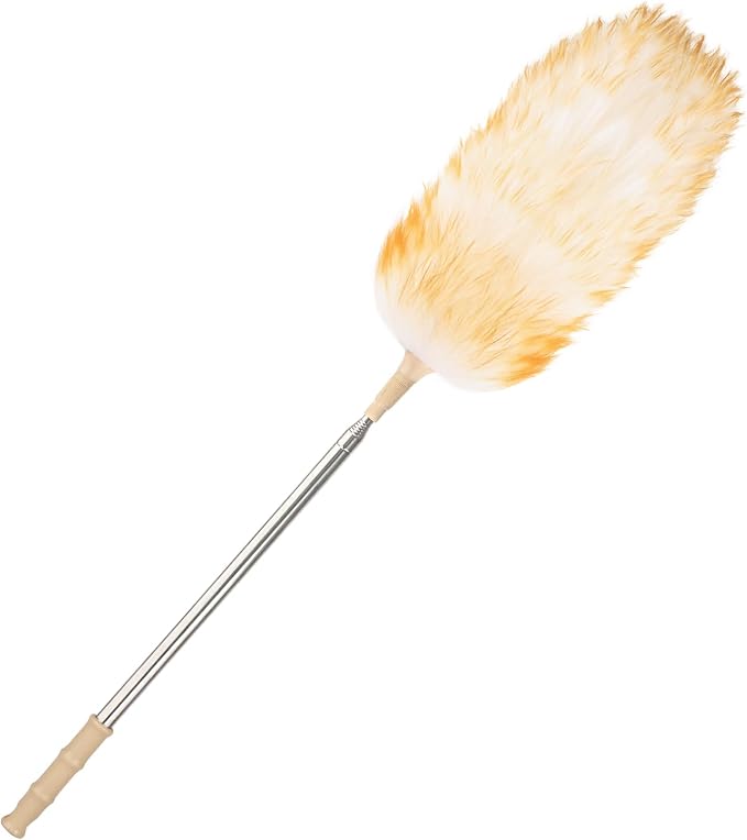 Lambswool Extendable Duster, 32-98 Inch Anti-Static Flexible Head Stainless by Unknown