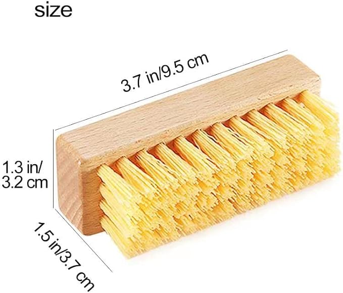 Shoe Cleaning Brushes, Wooden Shoe Sole Bottom Scrub Brush, Stiff Nylon - Image 6