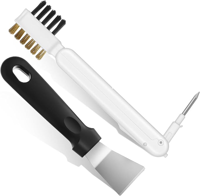 2Pcs Kitchen Stove Cleaning Brush, Bent Cooktop Scraper, Gas Stove Cleaning by Unknown