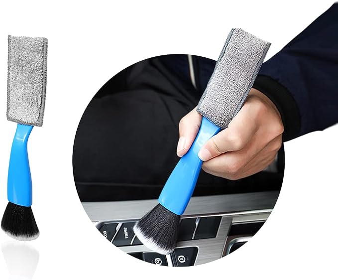 Ziciner 1 PC Double Head Brush for Car Clean, Soft Auto Interior Duster by Ziciner