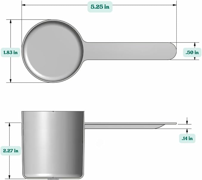 82 mL Long Handle Plastic Measuring Scoop - Image 2