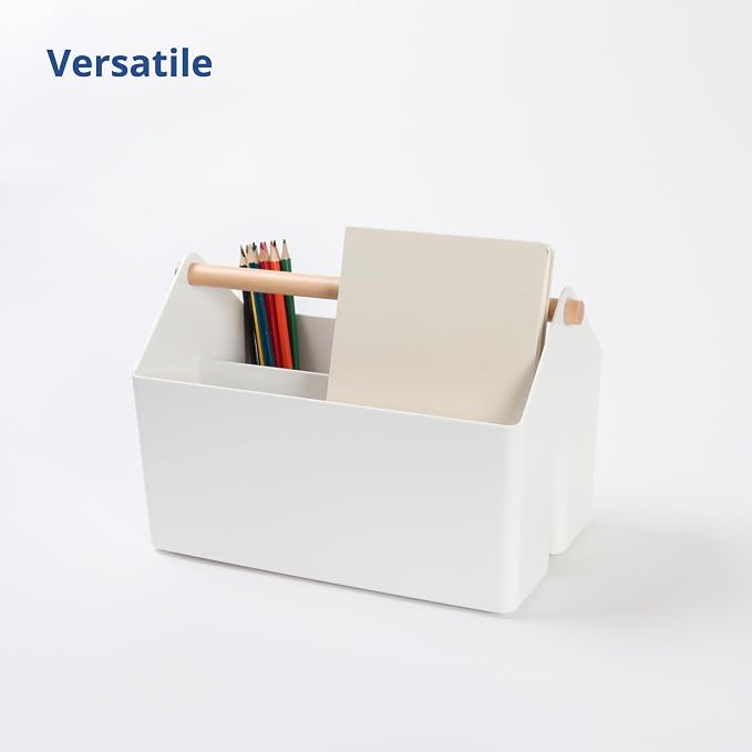 BLUE GINKGO Medium Storage Basket – Plastic Caddy - Image 3