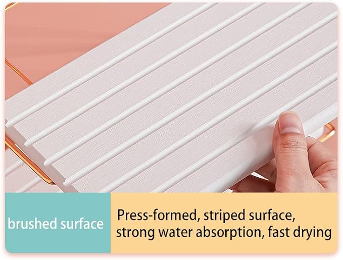 2 PCS Water Absorbent diatomite Coasters, 9.5" x 5.5" Water Absorbing Stone Tray - Image 4