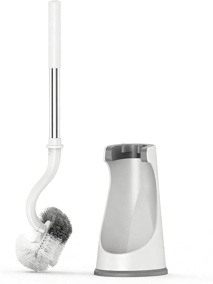 Lefree Toilet Brush and Holder Set, Bathroom Cleaner Brush Set, Curved Design by Lefree