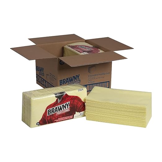 Georgia-Pacific Brawny Yellow Quarter-Fold Disposable Dusting Cloth by GP PRO - Image 8