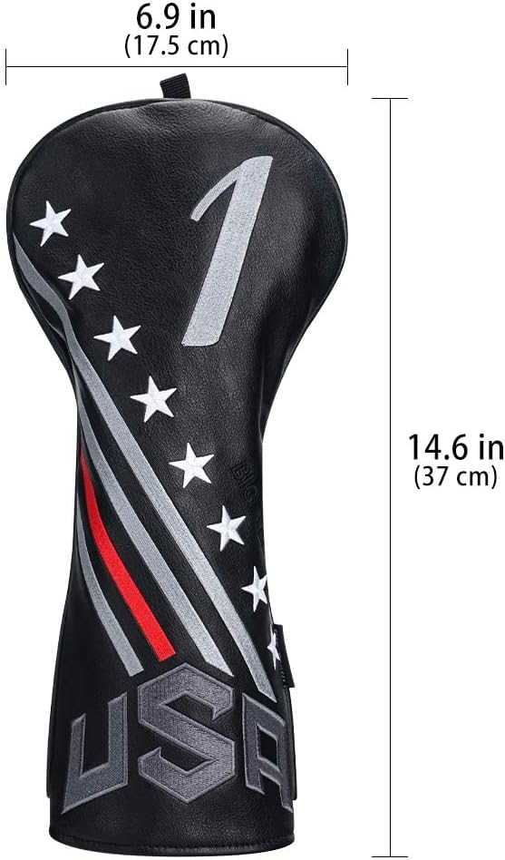 Big Teeth Golf Cover USA Stripe and Star Headcover Covers, Driver Fairway Wood - Image 3