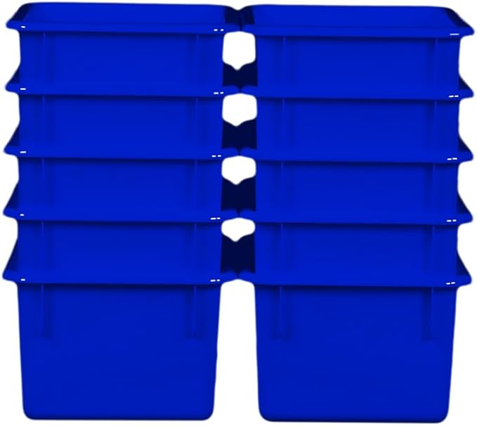Wood Designs Cubby Storage Bin, Heavy Duty Plastic Containers by Unknown