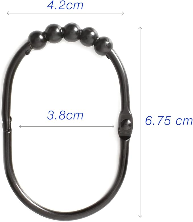 2lbDepot Copper Shower Curtain Rings Hooks, Premium Rust-Resistant Stainless - Image 3