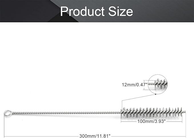 Utoolmart Steel Wire Cleaning Brush, Spiral Power Tube Cleaning Tool, Bottle - Image 2