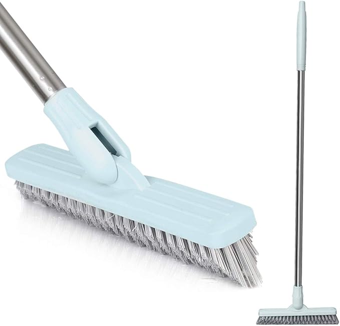 Affogato Floor Scrub Brush Bathroom Long Handle Bathtub Push Broom Shower Tile by Affogato