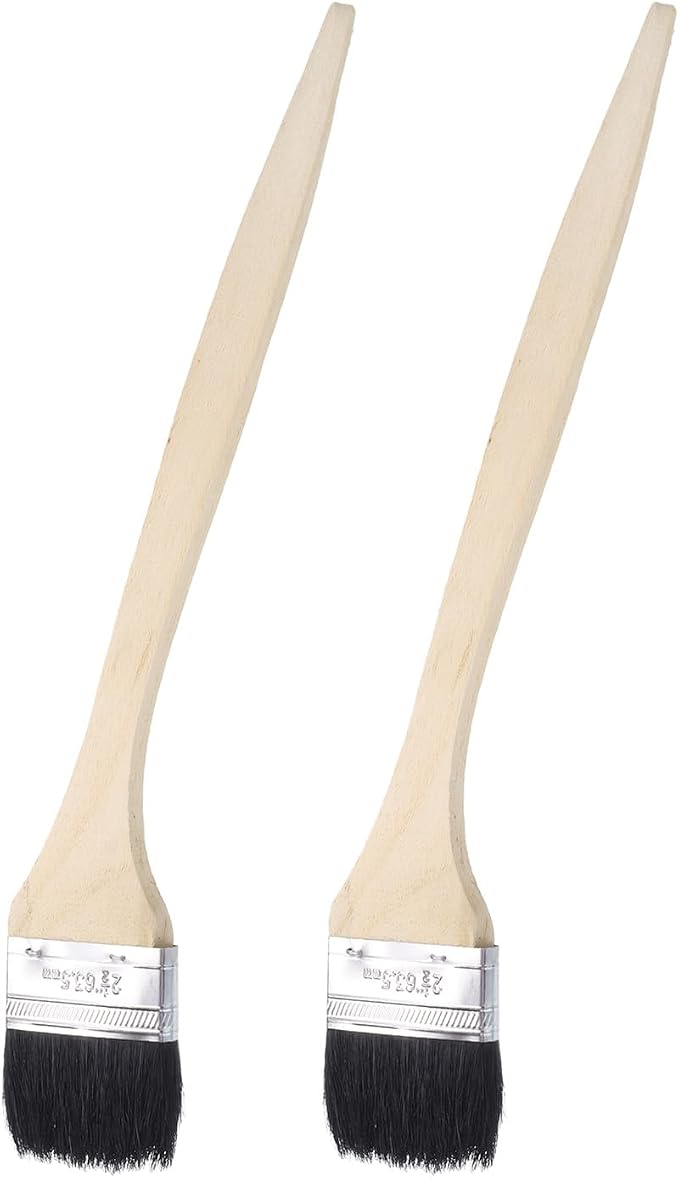 uxcell 2pcs Bent Radiator Paint Brush 2.5" Width Curved Wall Paint Soft Bristle by uxcell