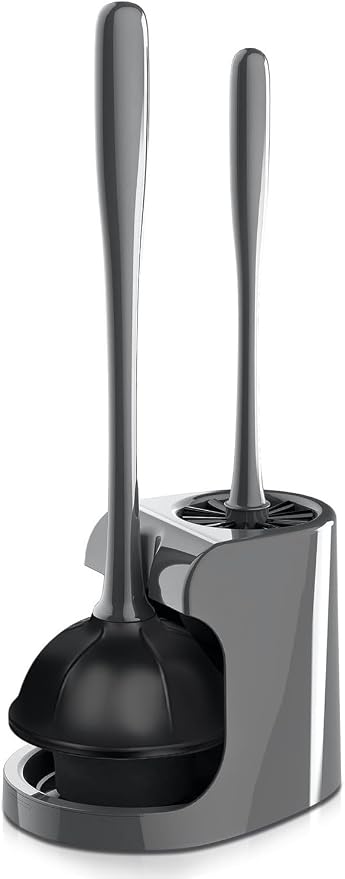 2 in 1 Toilet Brush and Plunger Set by ZahariHome