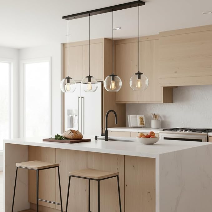 Globe Pendant Light, Modern Hanging Lighting Fixture, Classic Cluster Chandelier - Image 2