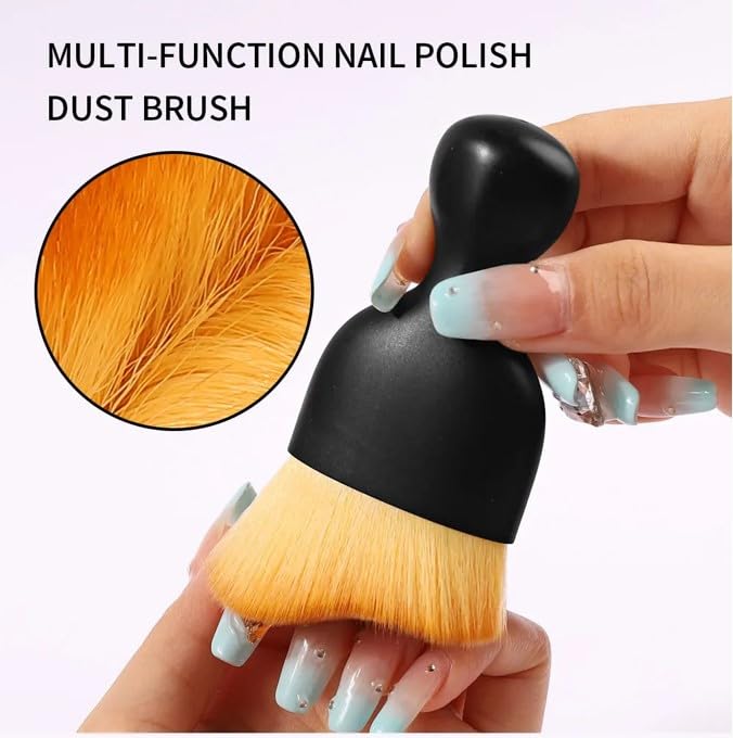 Nail Dust Brush for Acrylic Nails, 2 Pack, Soft Bristles, Ergonomic Handle - Image 2
