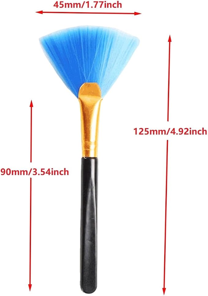 4PCS Super Soft Cleaning Fan Brush Fibre Blue 12.5cm Cleaning Computer Keyboard - Image 3