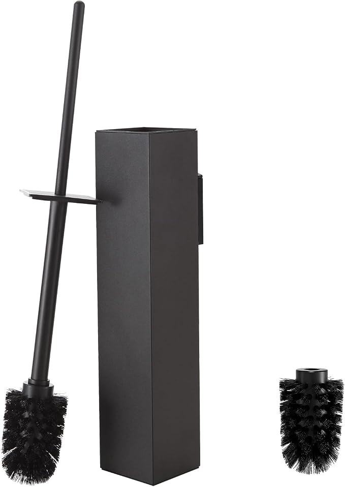 Toilet Brush and Holder Wall Mounted, Bathroom Toilet Brush, Drill or 3M by BVLBath