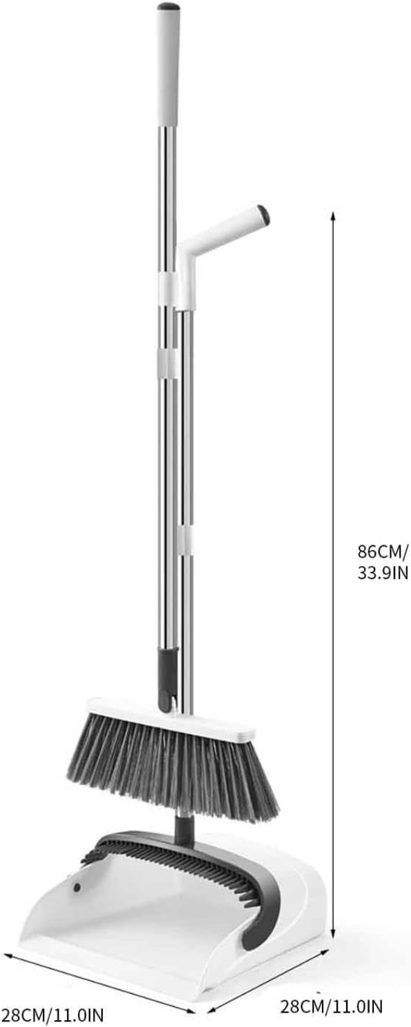 Broom and Dustpan Set Widened Thickened, Folding Dustpan - Image 2