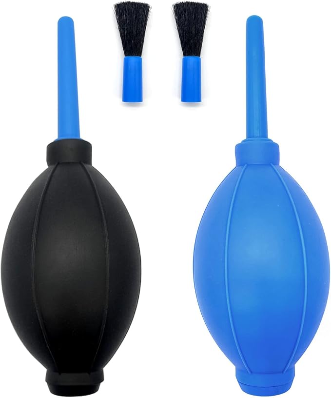 Medsuo 2pcs Air Blower with Soft Brush Manual Rubber Bulb Air Pump Dust Blower by Medsuo