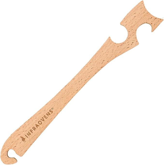 Wooden Oven Rack Puller Stick, Push Pull Tool by INFRAOVENS