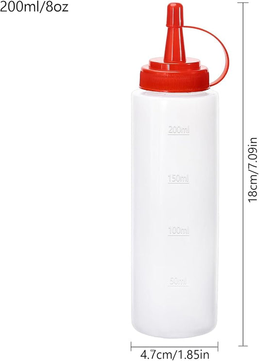 Condiment Squeeze Bottles Ketchup Dispenser, 4 Pack 8oz Squeeze Bottles - Image 2