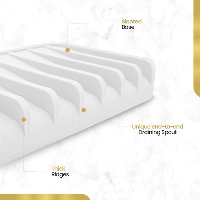 Effilogic Silicone Sponge Holder – Self-Draining Kitchen Sink Organizer - Image 2