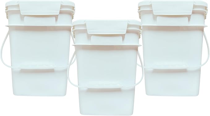 House Naturals 4 Gallon Square Food Grade Bucket Pail by House+Naturals