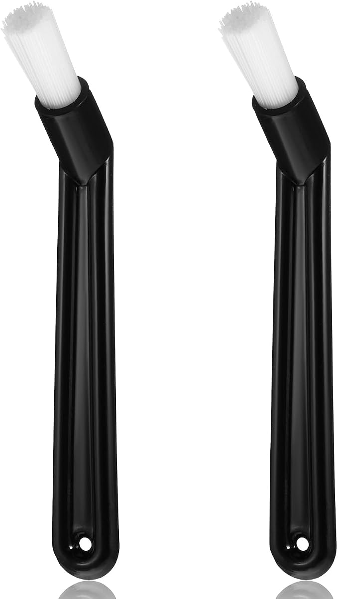6" Nylon Head Espresso Brush, Bent Head Anti-Scalding Black Coffee Grinder by Unknown
