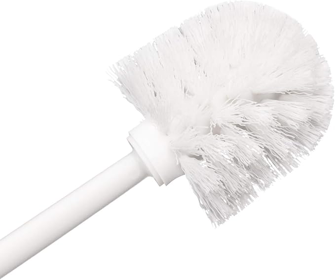 Toilet Brush White Soft Bristle Long Handle Toilet Brush and Holder Eco Plastic - Image 4