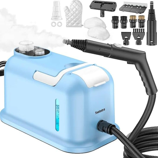 60.87oz Heavy Duty Steam Cleaner 10s Rapid Heating Handheld Steam Cleaner by Toolastra